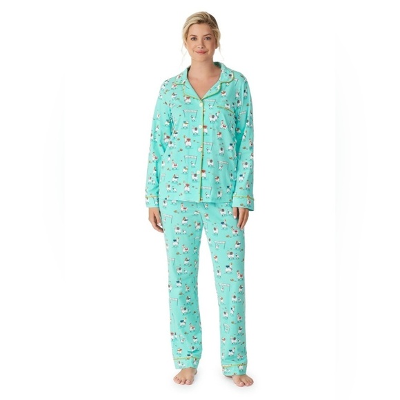 NEW Bedhead Long Sleeve Classic Stretch Jersey PJ Set - Happy Llamakkah XL - Picture 2 of 12